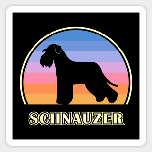 Schnauzer Vintage Sunset Dog Sticker